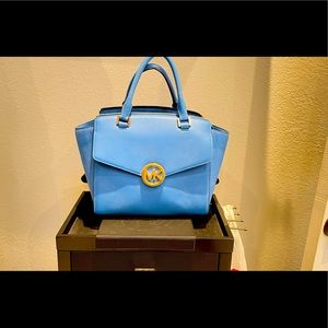 Michael Kors. Leather Handbag. Beautiful Blue